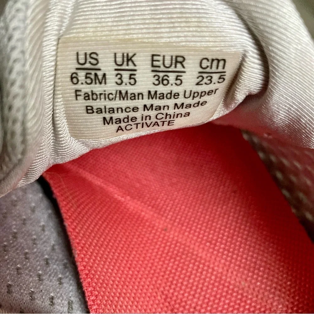 Ryka Activate Athletic Shoes White Pink 6.5